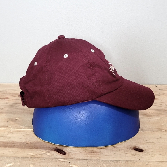 Budweiser Baseball Hat Cap Maroon Embroidered Logo Adjustable Strap UNISEX - Picture 4 of 8